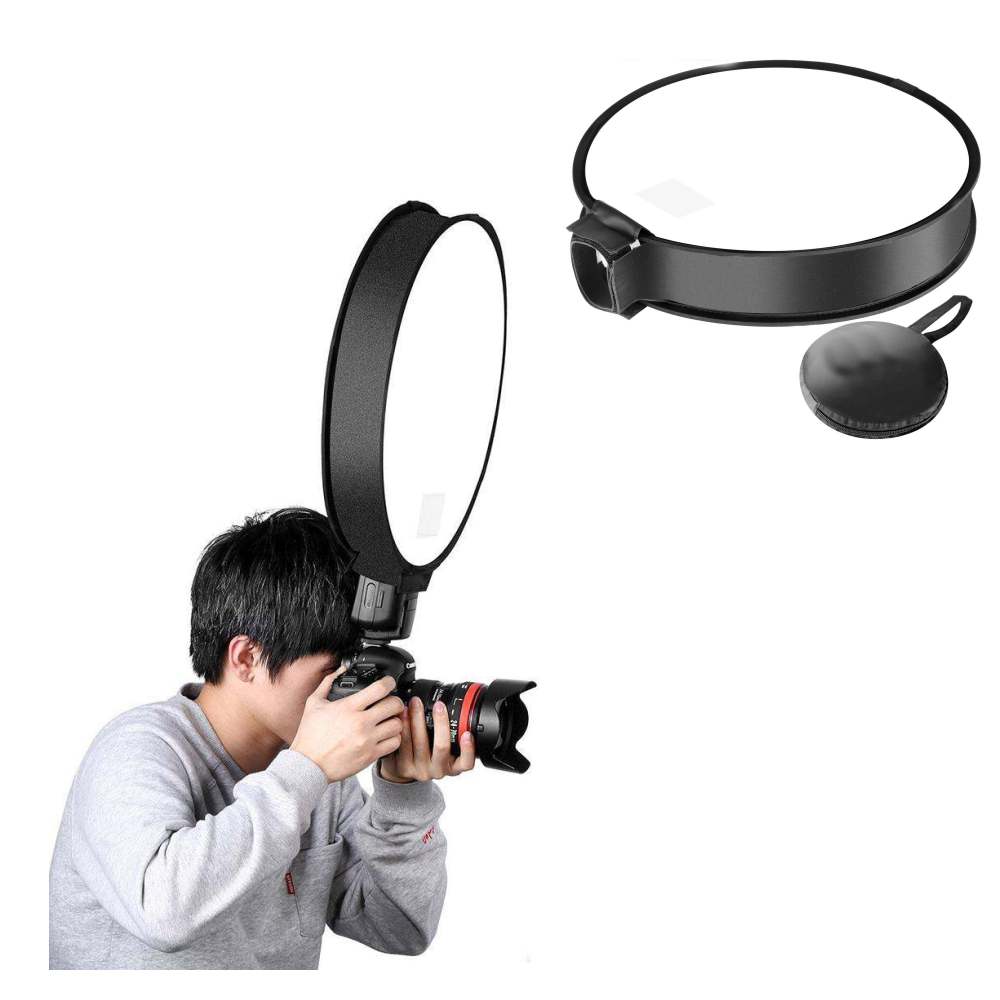 

30Cm/40Cm Round Speedlight Softbox Flash Diffuser Universal Portable On-Top Soft Box for Camera