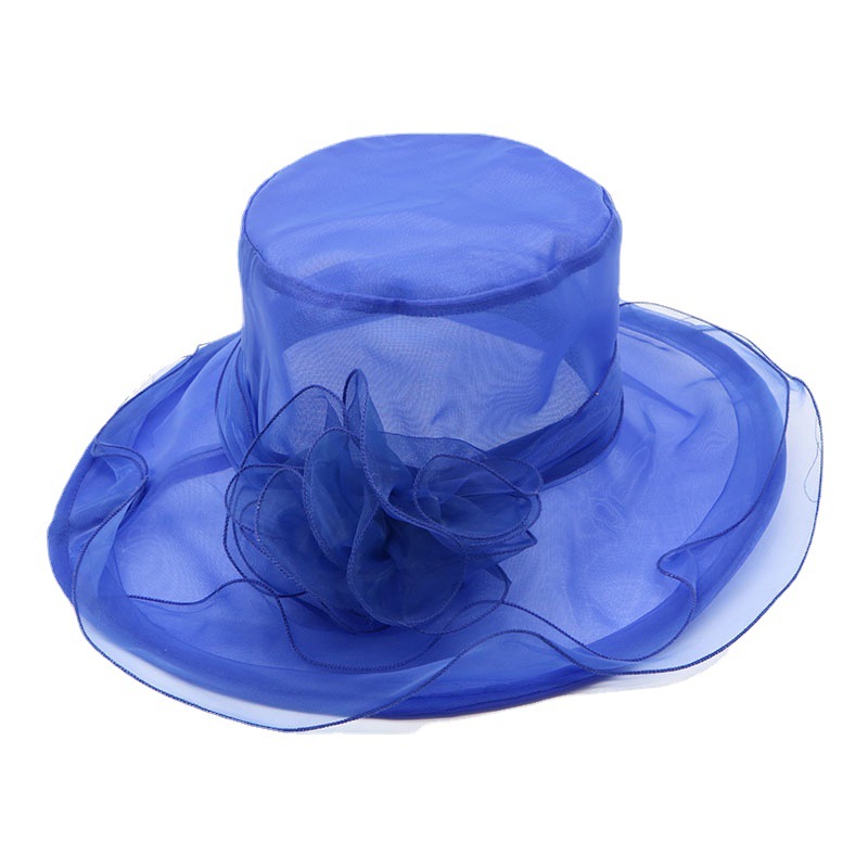 Bride Women Church Sun Hat Wide Brim Cap Wedding Dress Tea Party Floral Beach church hats