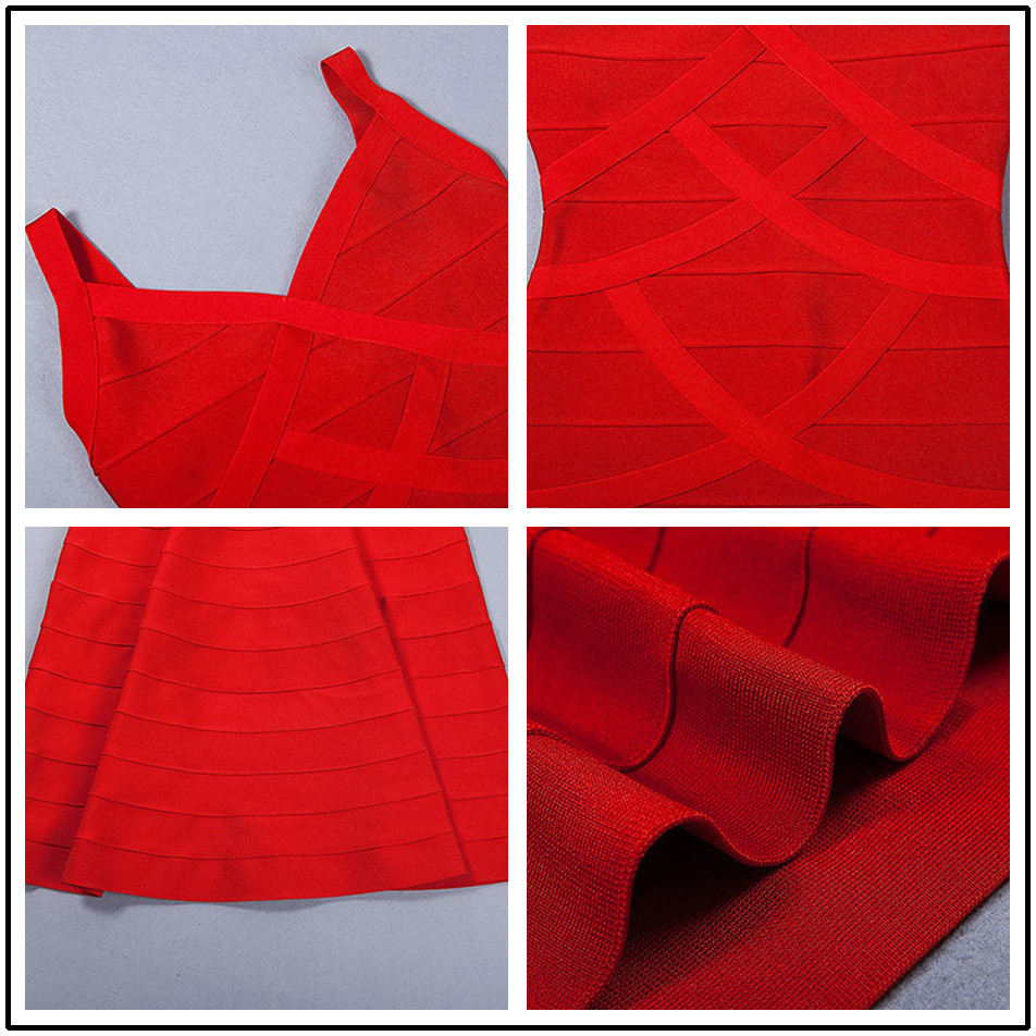 Women's Red Sleeveless Bandage V-Neck Dress Mermaid Elegant Nightclub Long Floor Length Summer 210525