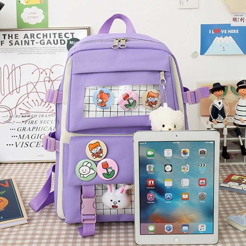 Women's Backpack Child Girl Backpack School Backpacks For Teenagers Kawaii School Backpack 3 Grade School Bags For Girls 210809