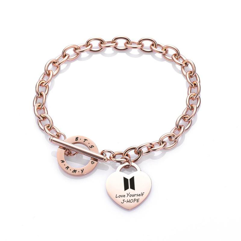 Charm Bracelets Love Yourself Silver Color Stainless Steel Charms Bracelet Kpop Bangtan Boys Name Heart Pendant Bangles Unisex Fashion Jewel
Charm Bracelets Love Yourself Silver Color Stainless Steel Charms Bracelet Kpop Bangtan Boys Name Heart Pendant Bangles Unisex Fashion Jewel