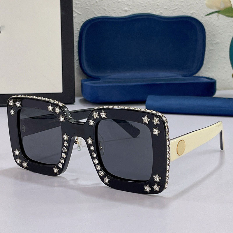Womens sunglasses 0780S fashion classic shopping big box diamond-studded elegant personality women glasses are very beautiful UV400 designer top quality 0780