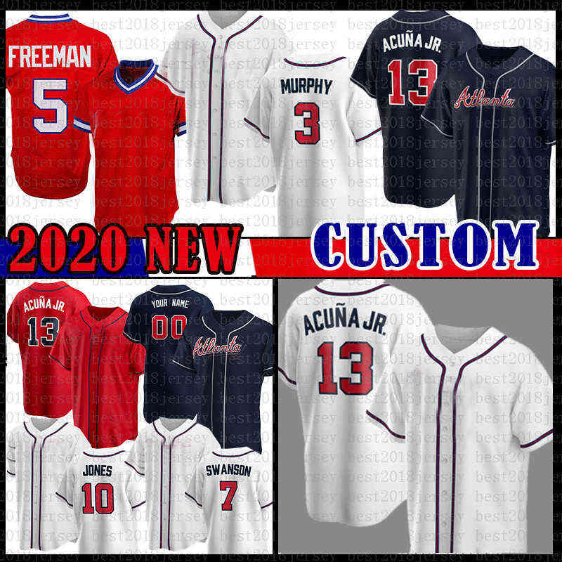 13 Ronald Acuna Jr. Dansby 7 Swanson Atlanta Max Fried Custom Baseball Jersey Ozzie Albies Hank Aaron Freddie Freeman John Jones Dale Murphy
13 Ronald Acuna Jr. Dansby 7 Swanson Atlanta Max Fried Custom Baseball Jersey Ozzie Albies Hank Aaron Freddie Freeman John Jones Dale Murphy