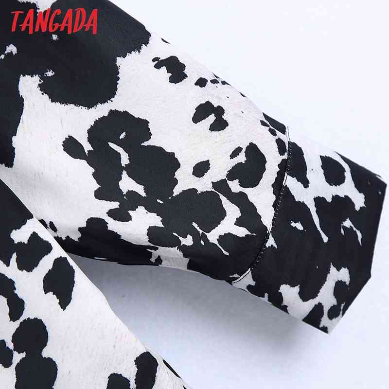 Women Retro Oversized Animal Print Blouse Long Sleeve Chic Female Casual Loose Shirt Blusas Femininas BE444 210416