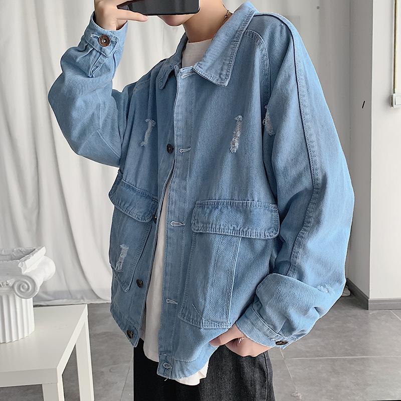 Men's Jackets Male Korean Version Trend Wild Loose Hip-Hop Youth Jacket Men Clothing Spring Handsome Ripped Denim, Black;brown
Men's Jackets Male Korean Version Trend Wild Loose Hip-Hop Youth Jacket Men Clothing Spring Handsome Ripped Denim, Black;brown