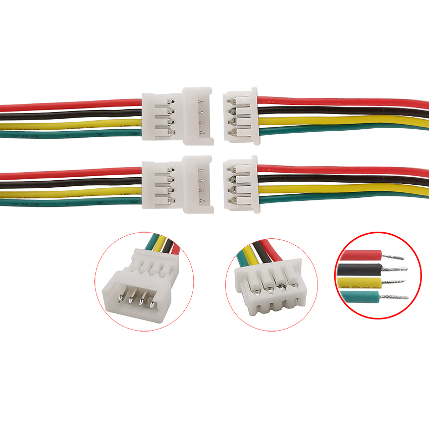 wholesale BNC Connector Pitch 1.25mm 4 Pin Plug Jack WireConnectors JST 1.25 4Pin Micro Male & Female Wires Cable Length 15CM