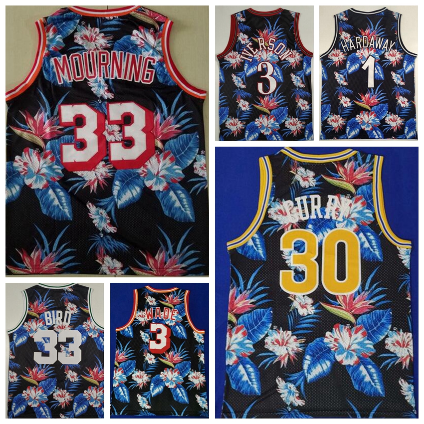 Floral Basketball Jersey Penny Hardaway Dwyane Wade Allen Iverson LeBron James Stephen Curry Alonzo Mourning Larry Bird Team Color, 30 curry
Floral Basketball Jersey Penny Hardaway Dwyane Wade Allen Iverson LeBron James Stephen Curry Alonzo Mourning Larry Bird Team Color, 30 curry