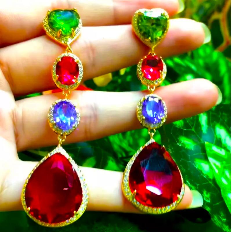 Dangle & Chandelier KellyBola Bridal Wedding Exquisite Colorful Crystal Pendant Cubic Zirconia Earrings Girl Design Jewelry Accessories
Dangle & Chandelier KellyBola Bridal Wedding Exquisite Colorful Crystal Pendant Cubic Zirconia Earrings Girl Design Jewelry Accessories