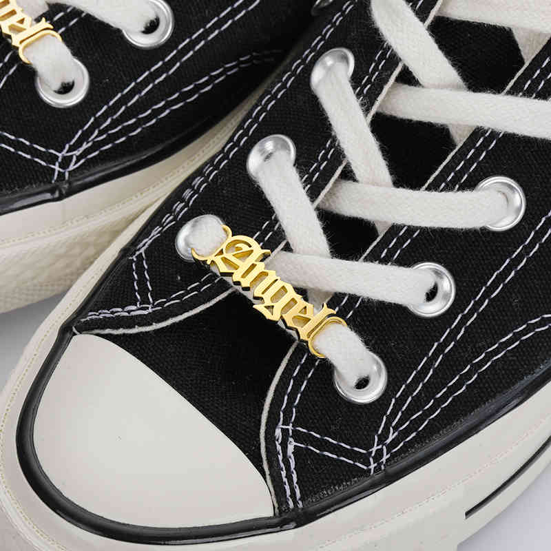 Custom Name Buckles Gold Silver Color Stainless Steel Shoelace Buckle Shoe Decoration Charm Sneaker Accessories Jewelry