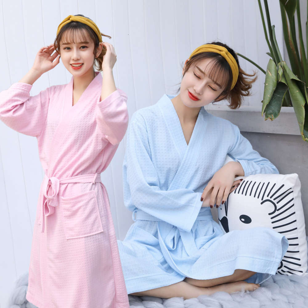 Kinomo robe same nightgown and collar bathrobe summer water absorption pajamas women's Japanese
Kinomo robe same nightgown and collar bathrobe summer water absorption pajamas women's Japanese