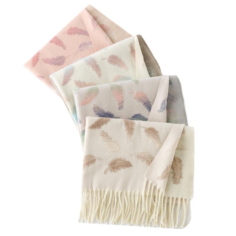 Scarves Luxury Feather Scarf Winter Warm Cashmere Women Long Pashmina Foulard Female Lady Tassel Shawl Wraps
Scarves Luxury Feather Scarf Winter Warm Cashmere Women Long Pashmina Foulard Female Lady Tassel Shawl Wraps