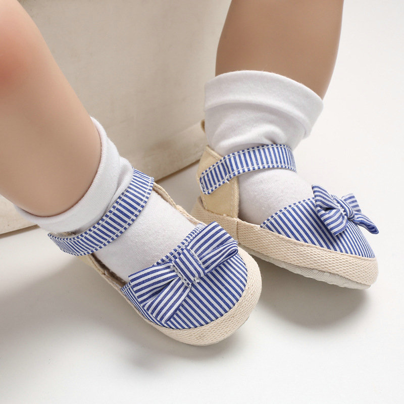 baby First Walkers Summer boy Girl Bowknot Sandals Anti-Slip Crib Shoes Soft Sole Prewalkers