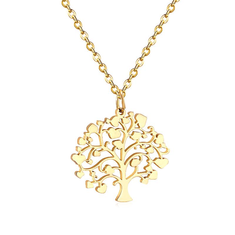 Pendant Necklaces LUXUKISSKIDS Luxury Gold Tree Necklace For Men Women Jewelry Stainless Steel Collar Collier Accoessries Mujer
Pendant Necklaces LUXUKISSKIDS Luxury Gold Tree Necklace For Men Women Jewelry Stainless Steel Collar Collier Accoessries Mujer