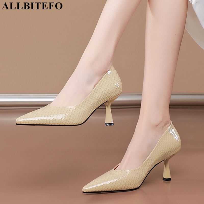 ALLBITEFO Scale texture pointed toe genuine leather women high heels fashion sexy stiletto party wedding shoes high heel shoes 210611, As picture
ALLBITEFO Scale texture pointed toe genuine leather women high heels fashion sexy stiletto party wedding shoes high heel shoes 210611, As picture