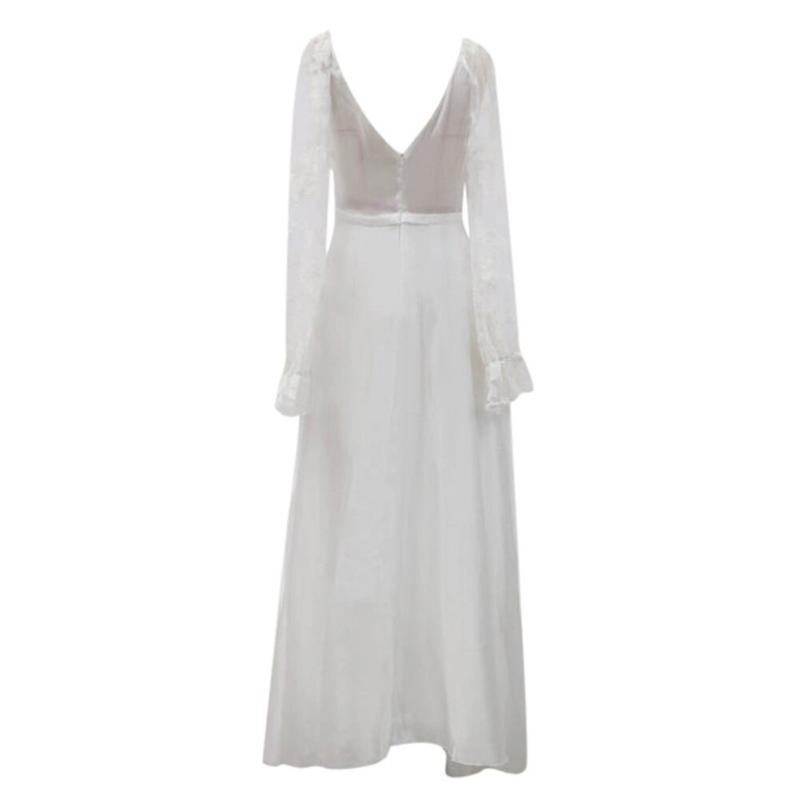 Women Dress Sling Cross Wedding V-Neck Elegant Party Evening Slim Hollow Lace Vestidos De Fiesta Noche Casual Dresses