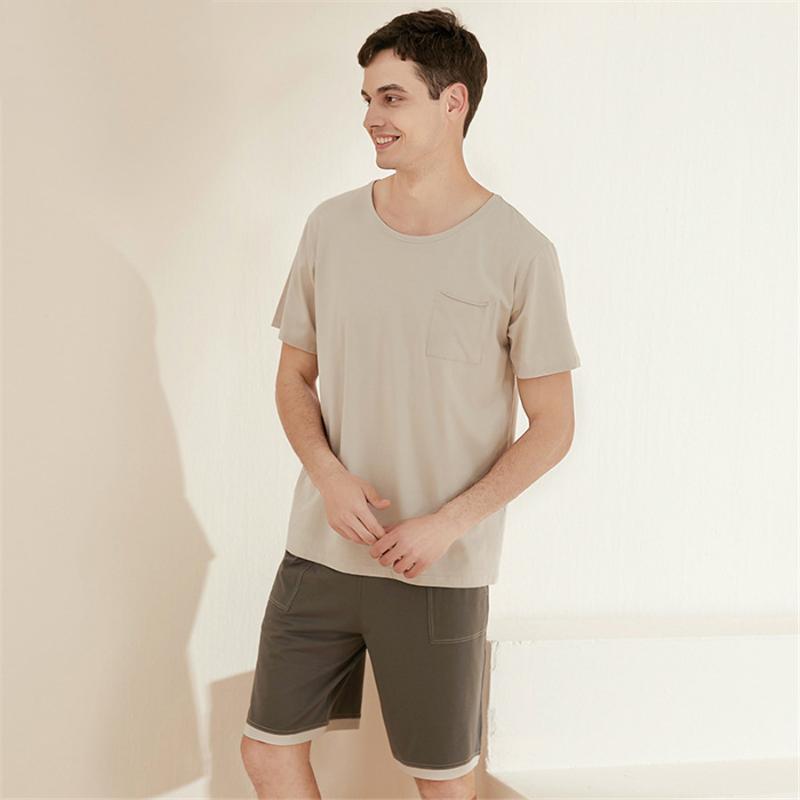 Men's Sleepwear For Men Simple Set O-Neck Short Sleeved Pyjamas Pjs Male Modal Pijamas Suit Sell Summer Loose Pajamas 2 Pieces, Light gray blue
Men's Sleepwear For Men Simple Set O-Neck Short Sleeved Pyjamas Pjs Male Modal Pijamas Suit Sell Summer Loose Pajamas 2 Pieces, Light gray blue