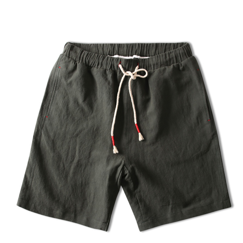 Summer Men Casual Short Male Cotton Linen Plus Size XXX 5XL 6XL 7XL Breeches Shorts Drawstring Elastic Waist Bermuda 210518