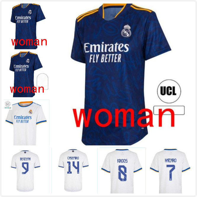 21 22 real madrid WOMEN home jerseys soccer 2022 2021 Casemiro hazard BENZEMA modric bale football shirt mujer feminine camiset
21 22 real madrid WOMEN home jerseys soccer 2022 2021 Casemiro hazard BENZEMA modric bale football shirt mujer feminine camiset
