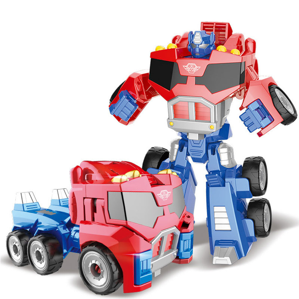 

12cm Deformation Transformation Gift Robot Car Kids Toys Action Figure Boy Children Collection Model, White