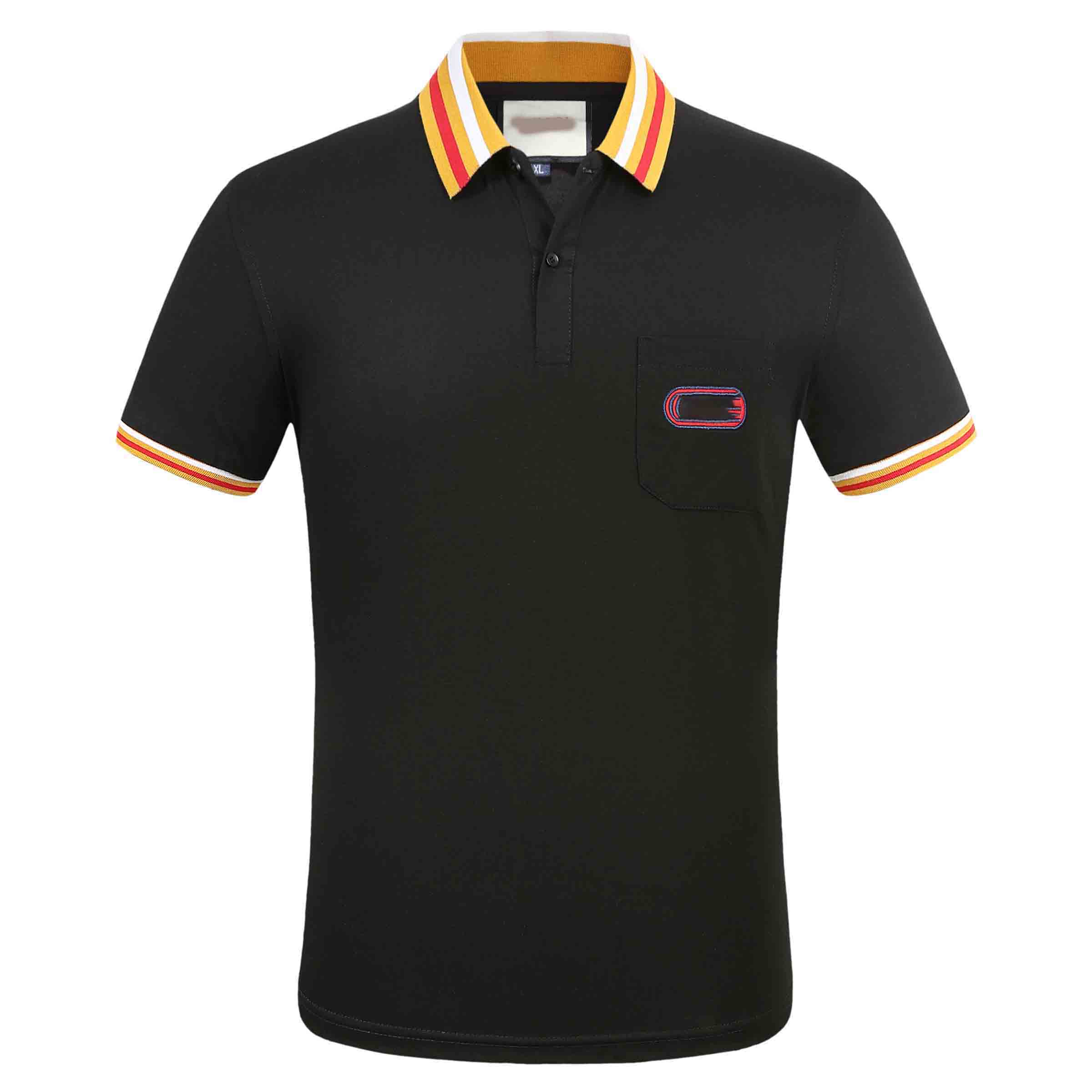 Europe mens polo shirts womens Stripe splicing t shirt High Quality screw Cotton patchwork POLOs letter tshirts designer Casual tops tee, White;black
Europe mens polo shirts womens Stripe splicing t shirt High Quality screw Cotton patchwork POLOs letter tshirts designer Casual tops tee, White;black