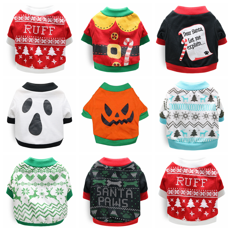 Dog Apparel Christmas Pet Clothes Halloween Coat Santa Claus Thicken Dogs Sweater Breathable Soft Warm Shirt Winter for Small Doggy Cats Adorable Xmas Clothing A60, Remark color no a1-a18
Dog Apparel Christmas Pet Clothes Halloween Coat Santa Claus Thicken Dogs Sweater Breathable Soft Warm Shirt Winter for Small Doggy Cats Adorable Xmas Clothing A60, Remark color no a1-a18
