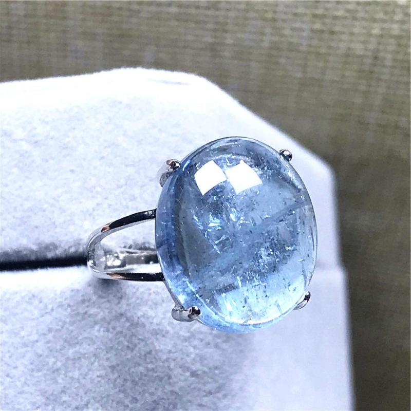 Cluster Rings 15x13mm Top Natural Ocean Blue Aquamarine Stone Ring For Woman Man Crystal Oval Beads Silver Adjustable Jewelry, Golden;silver
Cluster Rings 15x13mm Top Natural Ocean Blue Aquamarine Stone Ring For Woman Man Crystal Oval Beads Silver Adjustable Jewelry, Golden;silver