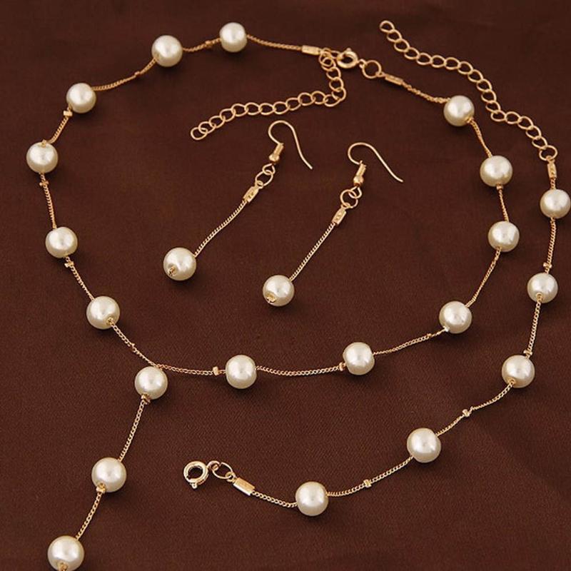 Earrings & Necklace Imitation Pearl Jewelry Sets Novelty Bracelet Classical Beauty Practical Item, Silver
Earrings & Necklace Imitation Pearl Jewelry Sets Novelty Bracelet Classical Beauty Practical Item, Silver