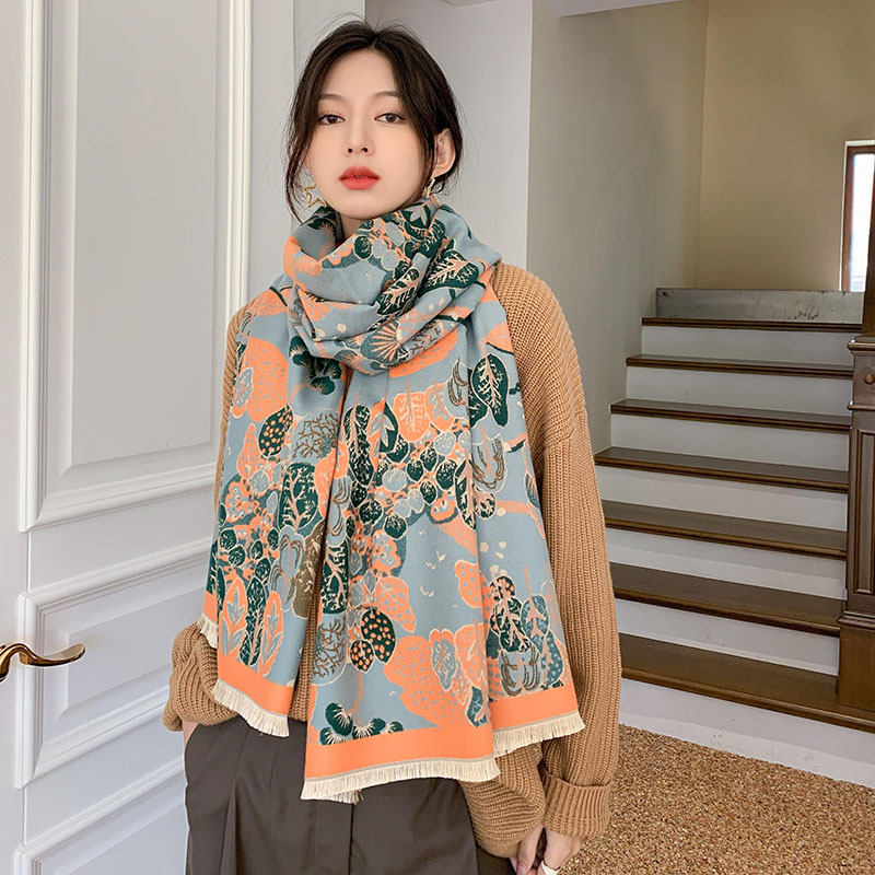 2021 Winter New European and American Fashion Warm Keeping Thickened Cashmere Garland Scarf Womens Dual-Use Shawl
2021 Winter New European and American Fashion Warm Keeping Thickened Cashmere Garland Scarf Womens Dual-Use Shawl