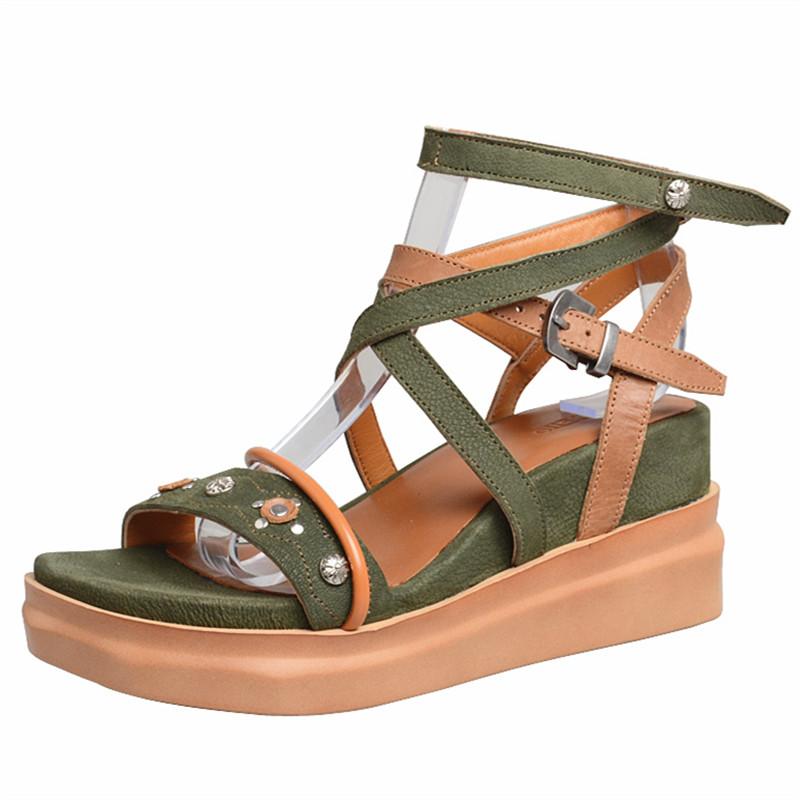 Sandals Fashion Straps Women Thick Sole Platform Shoes Woman Gladiator Sandal Summer Beach Wedges Sandalias Mujer Creepers, Green
Sandals Fashion Straps Women Thick Sole Platform Shoes Woman Gladiator Sandal Summer Beach Wedges Sandalias Mujer Creepers, Green