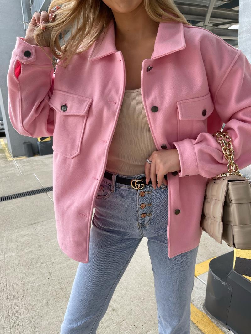 Women' Wool & Blends Woolen Coats Women Winter Fashion Solid Color Turn-Down Collar Long Sleeve Short Jackets Ladies Loose Casual Cardigans, Pink
Women' Wool & Blends Woolen Coats Women Winter Fashion Solid Color Turn-Down Collar Long Sleeve Short Jackets Ladies Loose Casual Cardigans, Pink