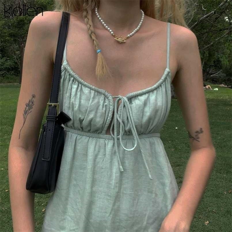 KLALIEN Summer Sexy V Neck Backless Solid A-Line Dress Women Simple Casual Beach Vacation Club Party Female Mini Dresses 211029, Green
KLALIEN Summer Sexy V Neck Backless Solid A-Line Dress Women Simple Casual Beach Vacation Club Party Female Mini Dresses 211029, Green