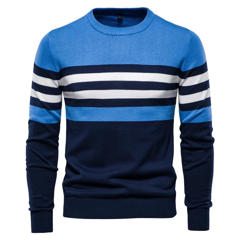 Men's Sweaters 2022 Sweater Cotton Pullover Stripe Patchwork Long Sleeve Round Neck Casual Men Knit, White;black
Men's Sweaters 2022 Sweater Cotton Pullover Stripe Patchwork Long Sleeve Round Neck Casual Men Knit, White;black
