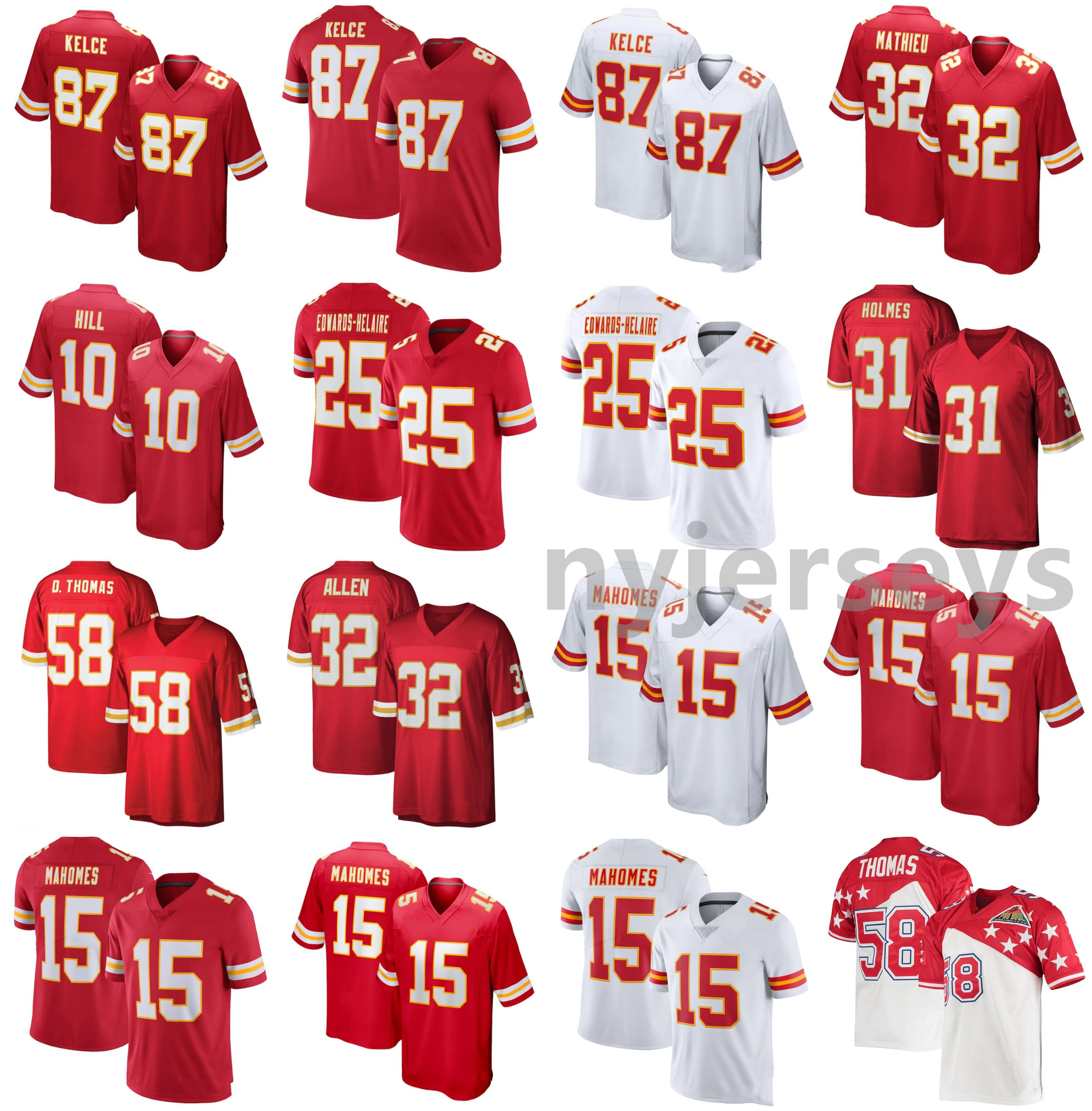 2021 Chiefs American Football Jerseys Patrick 15 Mahomes Jersey Clyde 25 Edwards-Helaire Derrick 58 Thomas Marcus 32 Allen Tyreek 10 Hill Stitched Size S-XXXL, As photo
2021 Chiefs American Football Jerseys Patrick 15 Mahomes Jersey Clyde 25 Edwards-Helaire Derrick 58 Thomas Marcus 32 Allen Tyreek 10 Hill Stitched Size S-XXXL, As photo