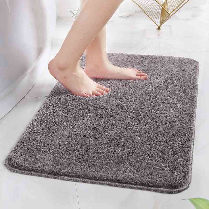 Cake velvet solid floor carpet bathroom entrance water absorption anti slip mat bedroom pad, Dark gray
Cake velvet solid floor carpet bathroom entrance water absorption anti slip mat bedroom pad, Dark gray