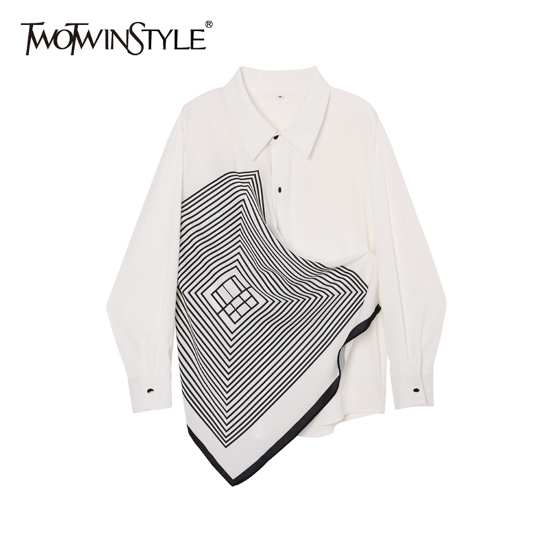 Irreguar Print Shirt For Women Lapel Long Sleeve Casual Loose Chiffon Blouse Female Fashion Clothing 210524, Blue
Irreguar Print Shirt For Women Lapel Long Sleeve Casual Loose Chiffon Blouse Female Fashion Clothing 210524, Blue