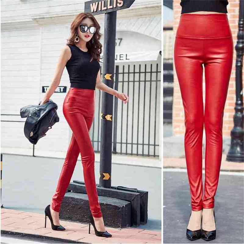 PU High-waisted elastic leggings Black autumn winter fashion fitting skinny pants women 210520, Image color
PU High-waisted elastic leggings Black autumn winter fashion fitting skinny pants women 210520, Image color