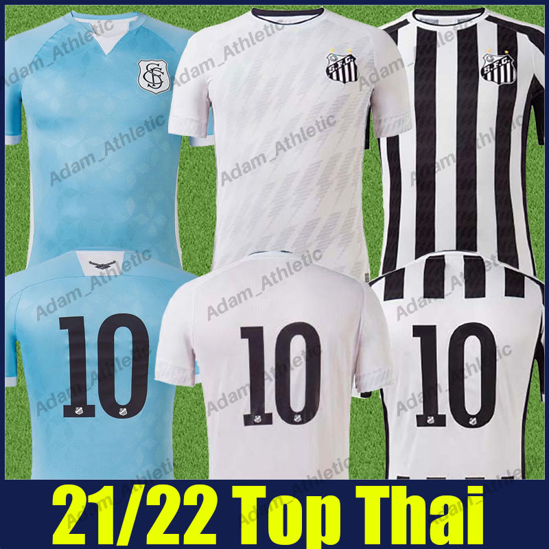 FC SANTOS soccer jerseys 2021 2022 PELE RODRYGO KAIO JORGE SOTELDO football jersey Jean Mota Carlos Sanchez ALISON F.JONATAN MARINHO camisa de Peixinho S.F.C. 21/22 top, 2020 3rd