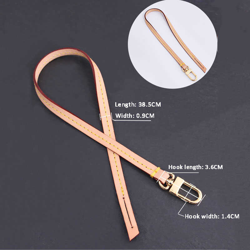 BAMADER 38.5cm Detachable Bag Handle Replacement Bag Strap Genuine Leather Shoulder Strap Bag Part & Accessories Fashion Strap 210624