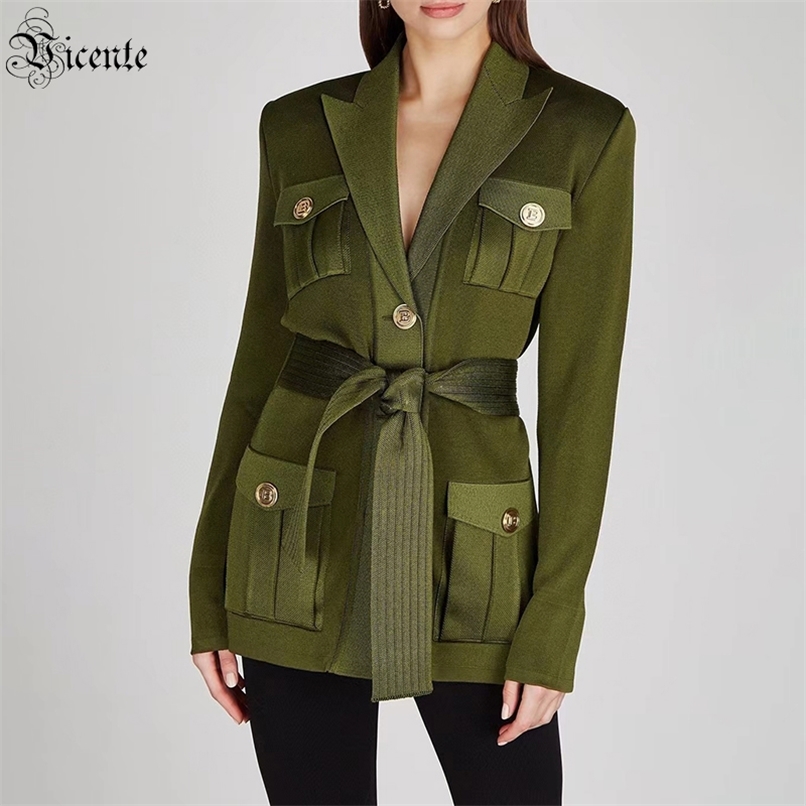 Women' Dress Celebrity Party Cocktail Army Green Pocket Button Belt Design Bandage 210520
Women' Dress Celebrity Party Cocktail Army Green Pocket Button Belt Design Bandage 210520