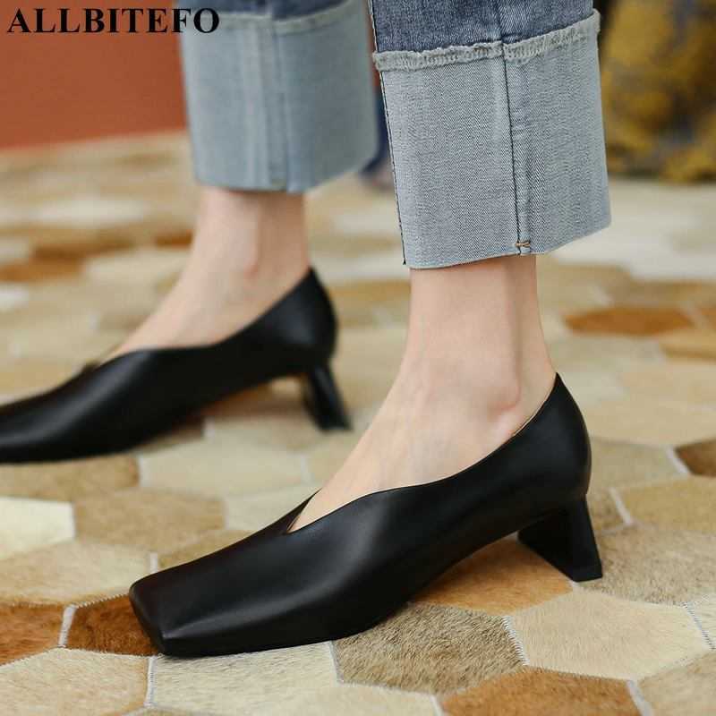 ALLBITEFO high quality genuine leather brand high heels alons hauts femme thick heel women high heel shoes autumn women shoes 210611, As picture
ALLBITEFO high quality genuine leather brand high heels alons hauts femme thick heel women high heel shoes autumn women shoes 210611, As picture