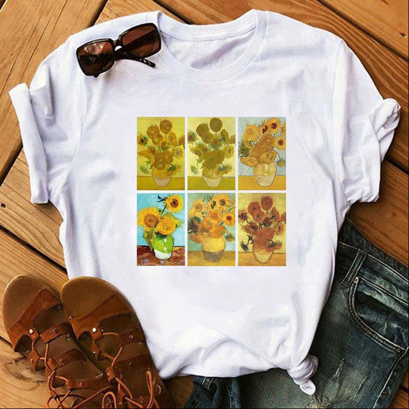 van gogh womens t shirt flower oil painting summer women cute tee shirts fashion female graphic clothes femme, White
van gogh womens t shirt flower oil painting summer women cute tee shirts fashion female graphic clothes femme, White