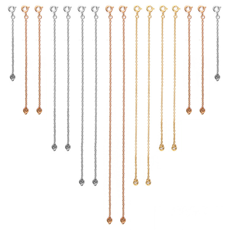 Jewelry Extender Chain Stainless Steel Extension Chains for Bracelet Necklace Jewellery Making