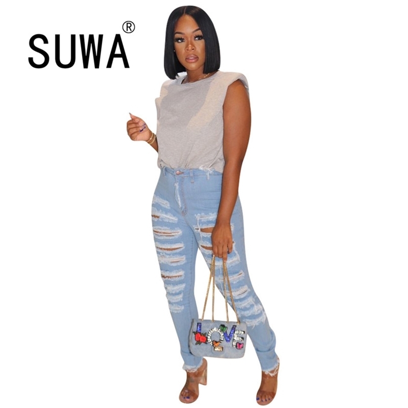 Blue Classic Fashion Hole Pants Jeans Women Fall Recommend Style High Waist Denim Patchwork Trousers Sexy Club Outfits 210525
Blue Classic Fashion Hole Pants Jeans Women Fall Recommend Style High Waist Denim Patchwork Trousers Sexy Club Outfits 210525