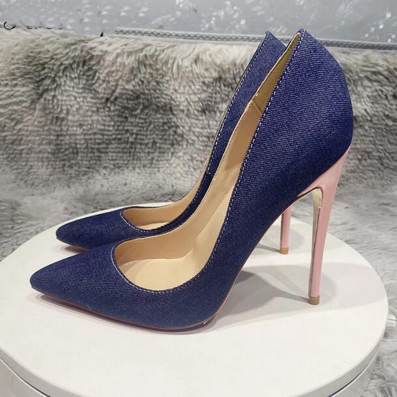 Women Blue Denim Shoes Sexy Jeans Pointy Toe High Heel Shiny Pink Heeled Shoe Ladies Slip On Thin Heels Stiletto Pumps 8-12cm Woman Dress Shoes, Heel 10cm
Women Blue Denim Shoes Sexy Jeans Pointy Toe High Heel Shiny Pink Heeled Shoe Ladies Slip On Thin Heels Stiletto Pumps 8-12cm Woman Dress Shoes, Heel 10cm