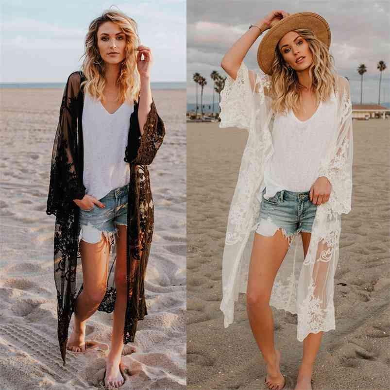 Beach Pareo Women Lace Cardigan Kaftan Shawl Coat Wear Swimwear Cover Up Blouse Tops Sexy Bathing Suit Cape for Swimsuit 210629, Black
Beach Pareo Women Lace Cardigan Kaftan Shawl Coat Wear Swimwear Cover Up Blouse Tops Sexy Bathing Suit Cape for Swimsuit 210629, Black