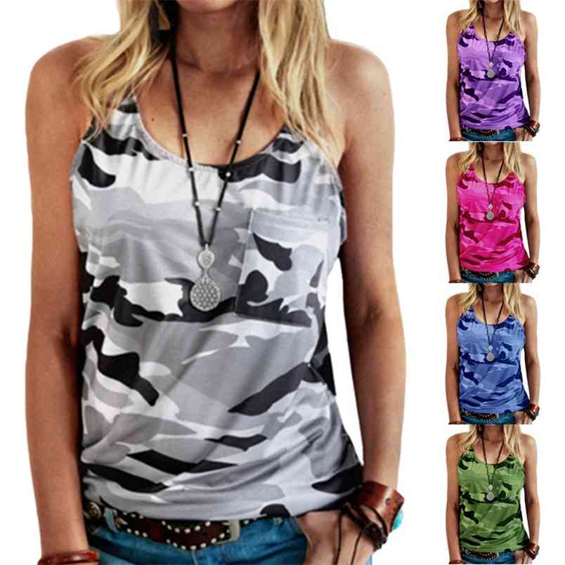 Sleeveless Sexy U-neck Green Amouflage Printed Tanks for Woman Summer Casual Loose Pocket Plus Size Women Off Shoulder Tank Tops 210604, Gray
Sleeveless Sexy U-neck Green Amouflage Printed Tanks for Woman Summer Casual Loose Pocket Plus Size Women Off Shoulder Tank Tops 210604, Gray