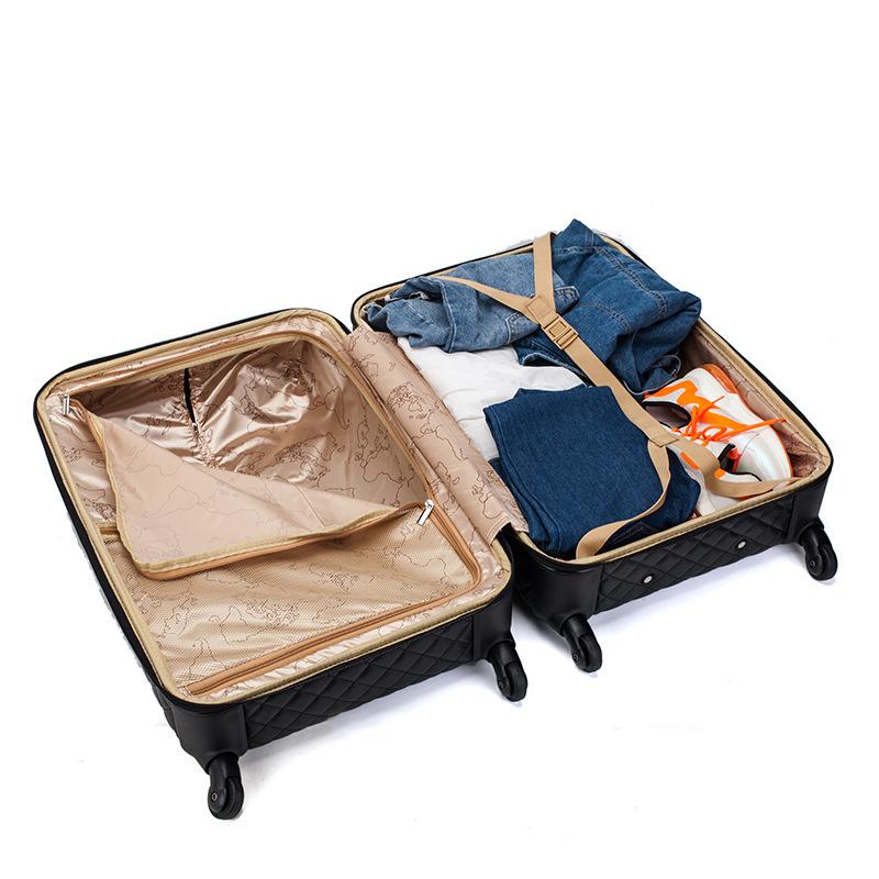 16"20"24"28" Inc Women Luxury Leather Trolley Koffers Spinner Cabin Travel Suitcase Luggage Set On Wheels Suitcases