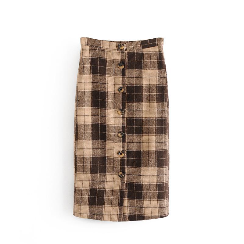 Skirts ASDS Women Plaid Midi Skirt Checkered Buttons Decorate Office Lady Work Wear Side Pockets Vintage Casual Mid Calf WQZ5449, As picture
Skirts ASDS Women Plaid Midi Skirt Checkered Buttons Decorate Office Lady Work Wear Side Pockets Vintage Casual Mid Calf WQZ5449, As picture