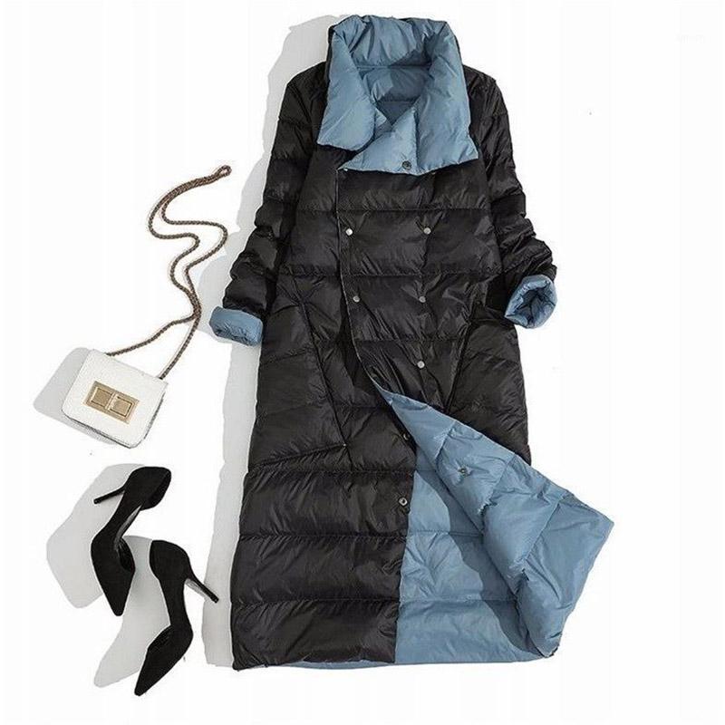 Women Winter Double-sided Long Jacket Turtleneck White Duck Down Coat Parkas Double-breasted Warm Snow Clothing, Light green
Women Winter Double-sided Long Jacket Turtleneck White Duck Down Coat Parkas Double-breasted Warm Snow Clothing, Light green