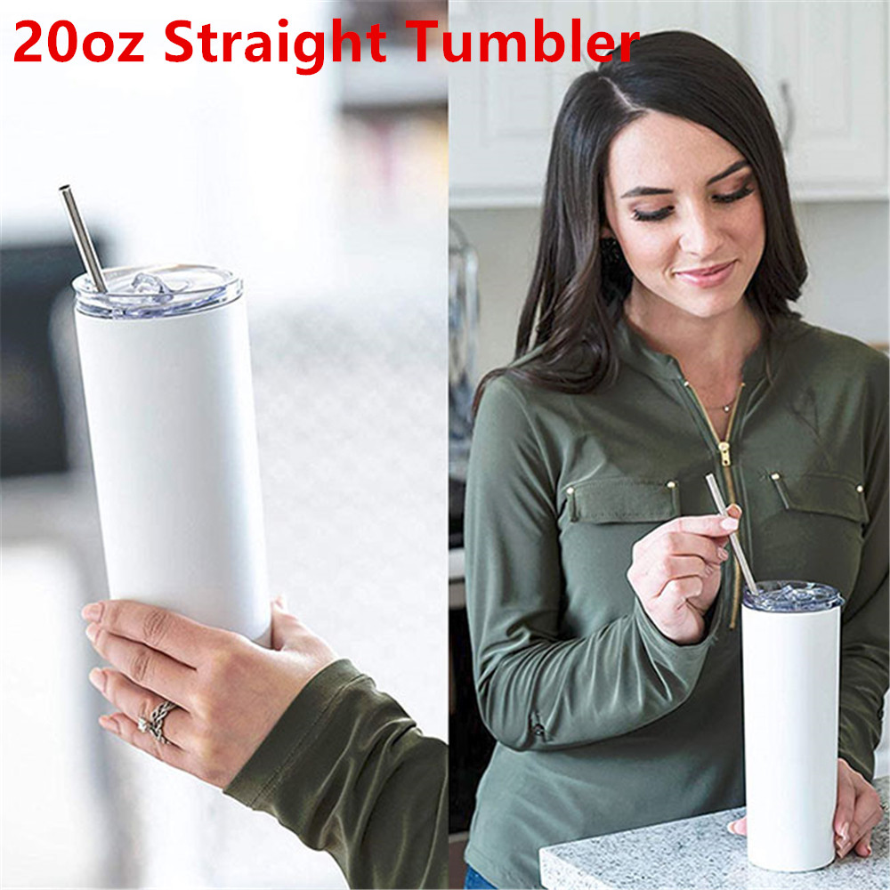 20Oz Sublimation Skinny Tumbler Set Stainless Steel Insulated Travel Tumbler With Closed Lid Straw Slim Water Cup, White
20Oz Sublimation Skinny Tumbler Set Stainless Steel Insulated Travel Tumbler With Closed Lid Straw Slim Water Cup, White